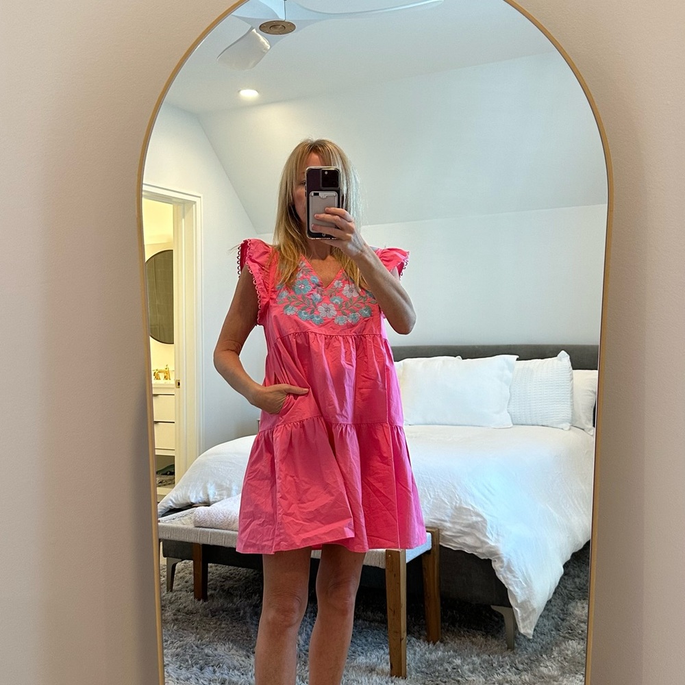 Pink THML A-line dress size Medium